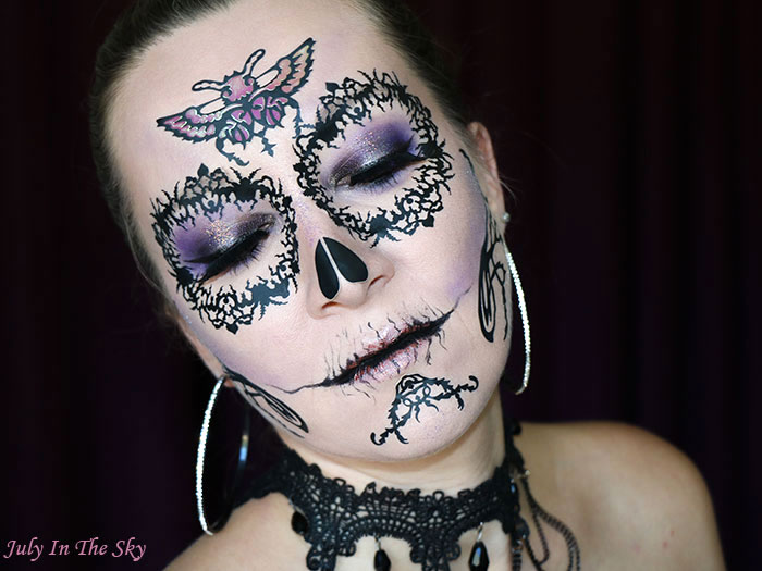 blog beauté tutoriel make-up Halloween plum skull Face Lace