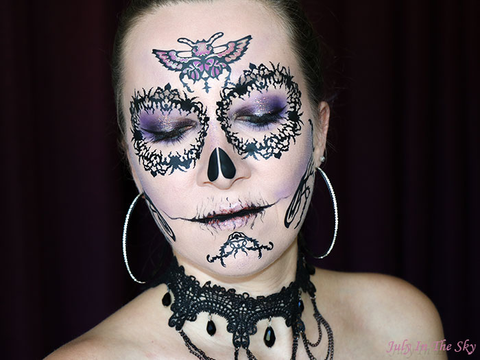 blog beauté tutoriel make-up Halloween plum skull Face Lace
