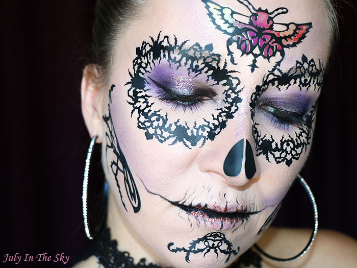 blog beauté tutoriel make-up Halloween plum skull Face Lace