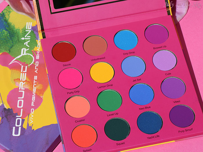 blog beauté Coloured Raine Vivid Pigment Palette avis swatch