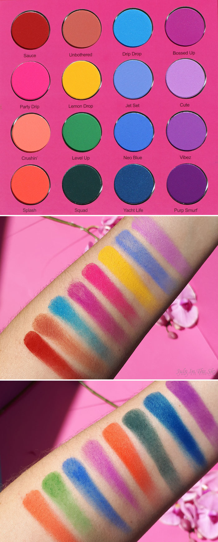 blog beauté Coloured Raine Vivid Pigment Palette avis swatch