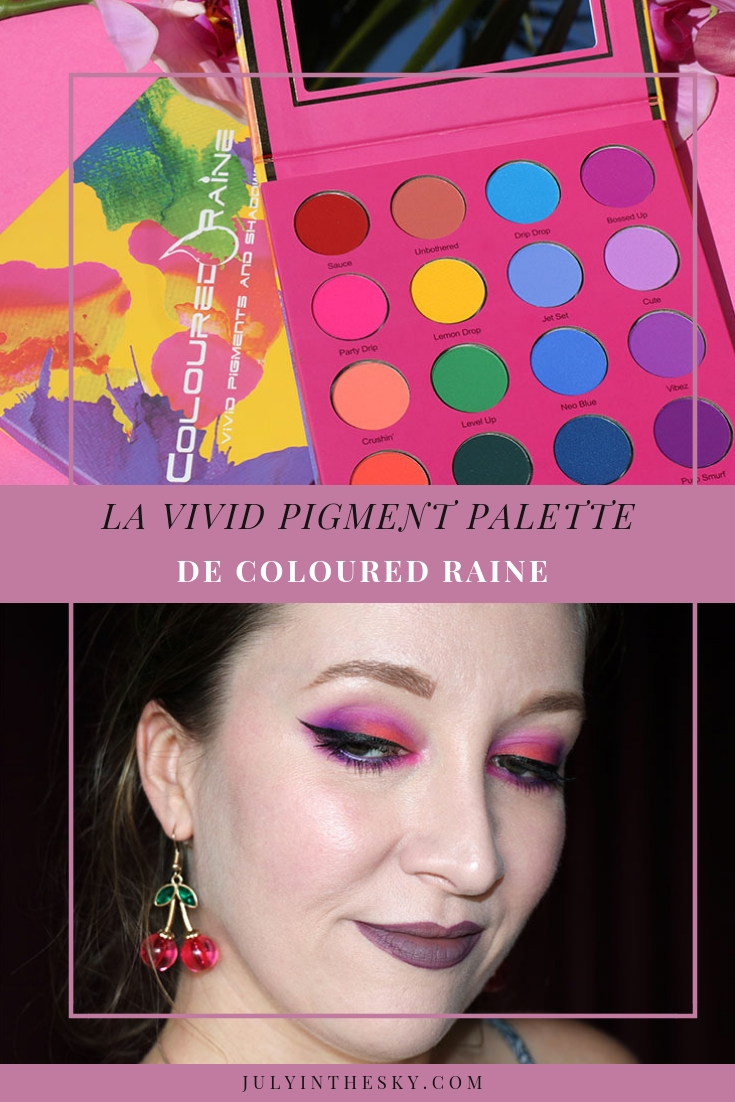 blog beauté Coloured Raine Vivid Pigment Palette avis swatch