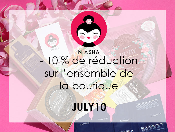 blog beauté partenariat code réduction Niasha