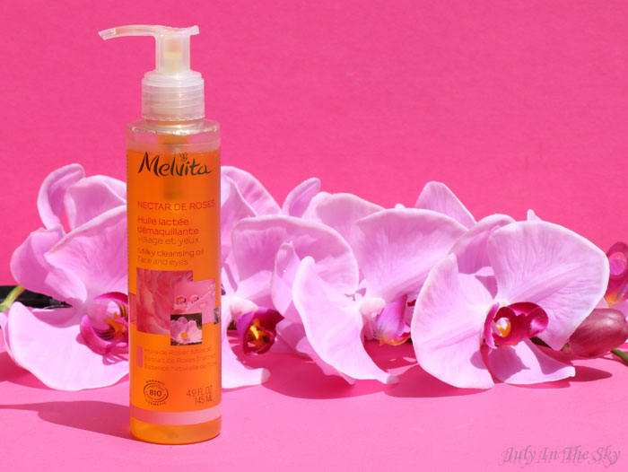 blog beauté melvita monde bio nectar de rose huile demaquillante lactée