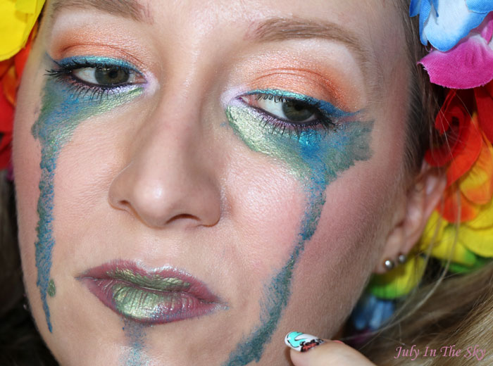 blog beauté monday shadow challenge dramatic sunny turquoise