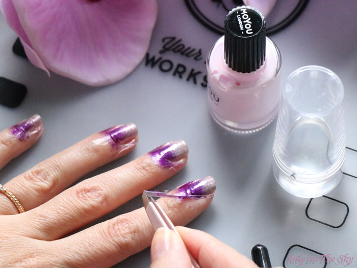 blog beauté nail art manucure latex cuticule guard moyou london top coat poshe plaque stamping born pretty store